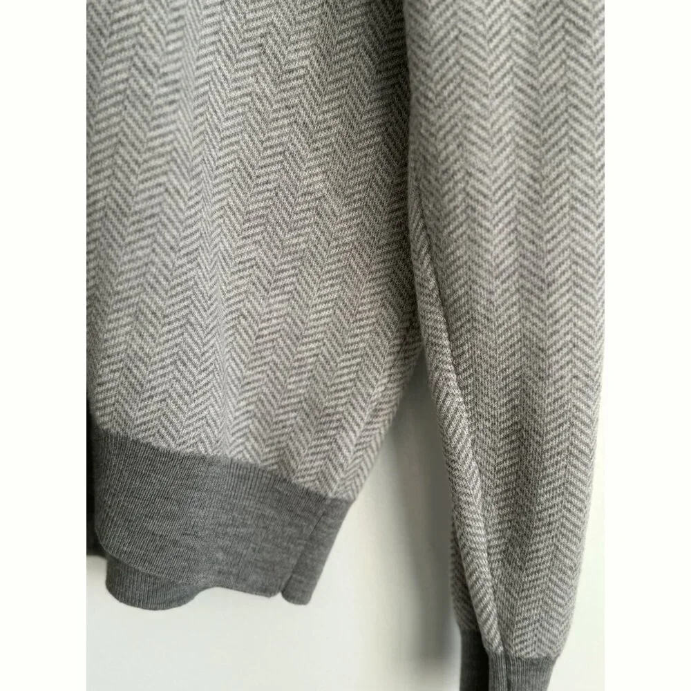 Williams & Kent Mens Gray Merino Wool Sweater Sz XXL V-Neck Urban Minimalist